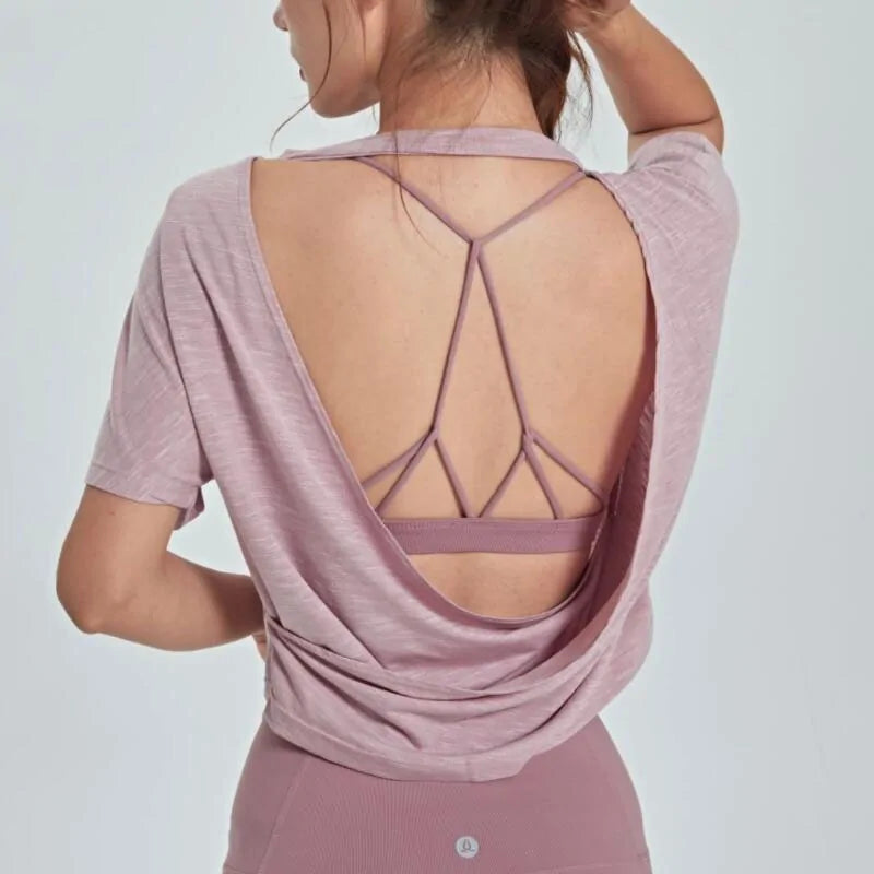 AiryFit Sports Tank: Open Back Gym Top