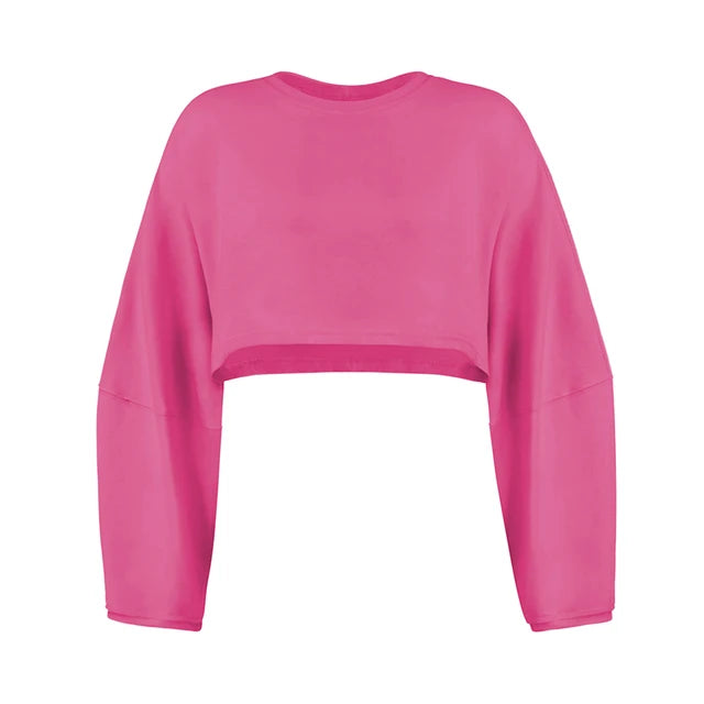 Athletic Crop Top Long Sleeve